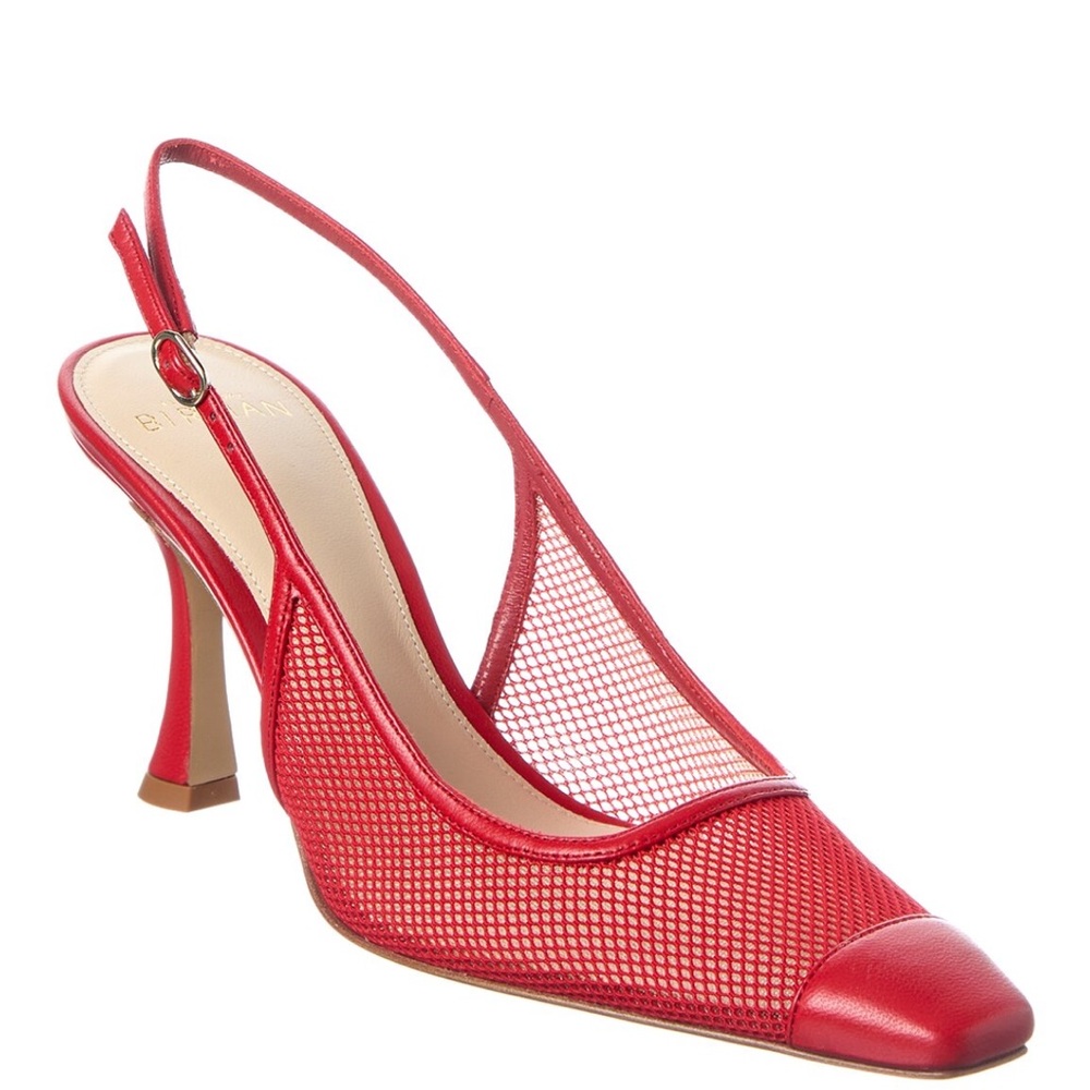 Alexandre Birman Olivia 85 Mesh & Leather Slingback Pump - NWT